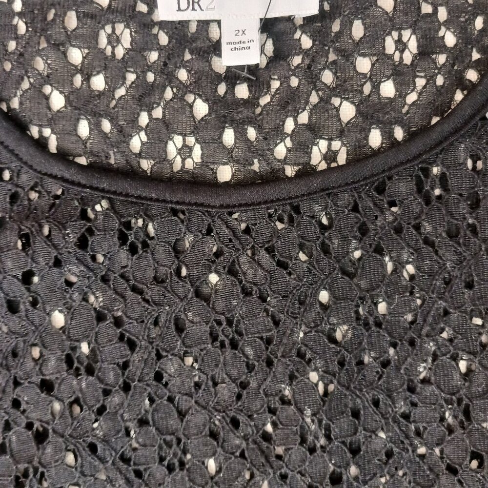 Nordstrom Rack Black Lace Blouse, size XL - Picture 4 of 6